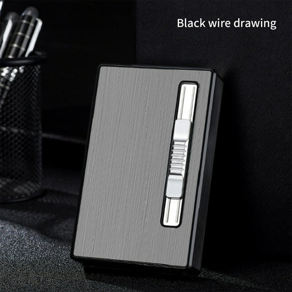 Oneshit Lighter Spring Case With Built-in Lighter Windproof Refillable Butane Torch Lighter Automatic Ejection Case Dispenser Box Holder