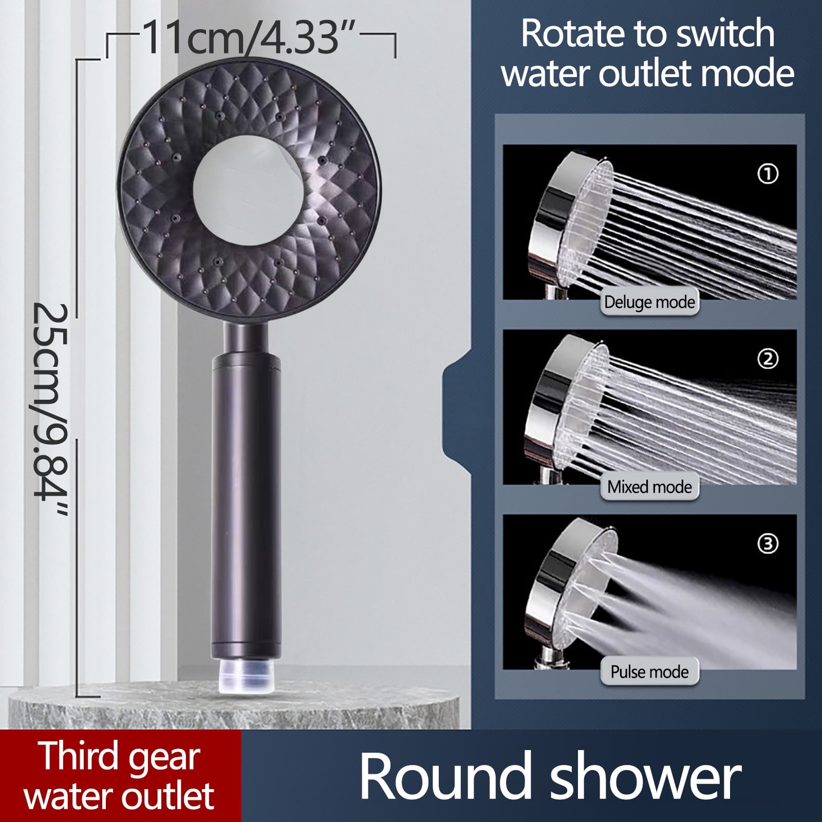 Oneshit Shower Hand Shower Top Spray Suit Pressurized Shower Single