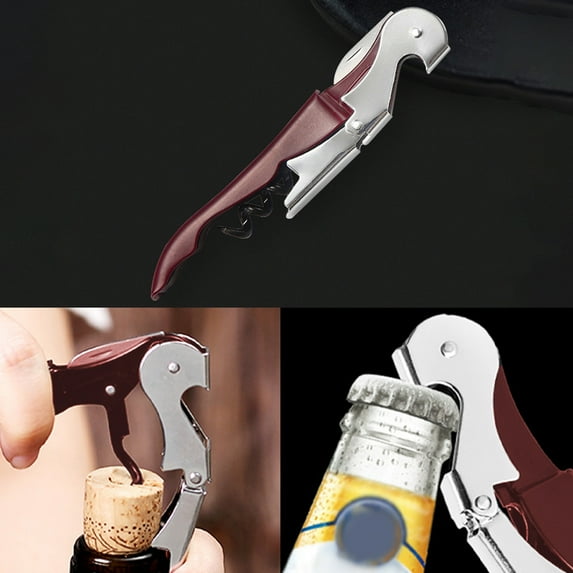 Oneshit Waiters Wine Key For Servers, Bartender With Foil Cutter, Manual Wine Bottle Opener Double Hinged Kitchen Utensils & Gadgets