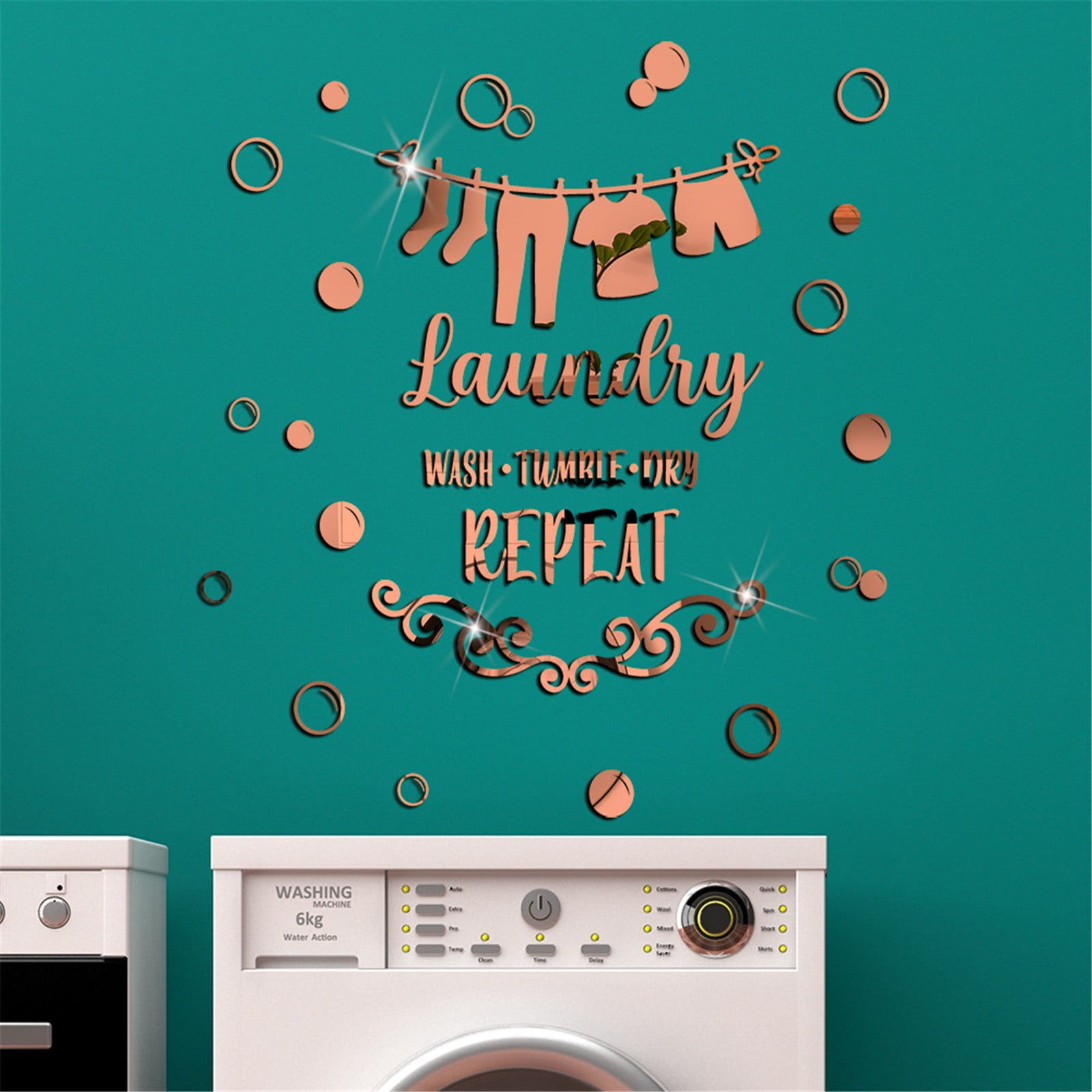 Oneshit Wall Stickers On Clearance Acrylic Hollow DIY Mirror Wall