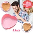 thumbnail image 1 of Oneshrt 4/7/9/10 Inch Chocolate Cake Mold Non-stick Flexible Silicone Multifunctional Heart Shape Bread Baking Tray Mould for Kitchen Heat-resistant, Pink, 1 of 5