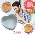 thumbnail image 1 of Oneshrt 7 Inch 3D Silicone Molds for Chocolate, Valentine's Day Cake Mold, Heart Shape Silicone Dessert Bakeware Moulds for Chocolate, Cake, Dessert, Blue, 1 of 5