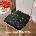 thumbnail image 1 of Oneshrt Chair Cushions for Dining Chairs, Square Thickened Cotton Chair Seat Cushion, Rebounds Memory Foam Kitchen Seat Cushion, Washable Cover (Square - Black, 17.72x16.93 in), 1 of 7