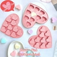 thumbnail image 1 of Oneshrt Heart-Shaped Chocolate Molds Silicone, Non-Stick Candy Heart Molds Silicone, Food Grade Silicone Heart Molds for Baking, Candy, Chocolate, Jelly (Heart - Pink), 1 of 9
