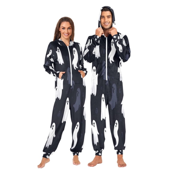 Onesie Jumpsuits For Men&Women Winter One Piece Zipper Pajamas Playsuit Halloween