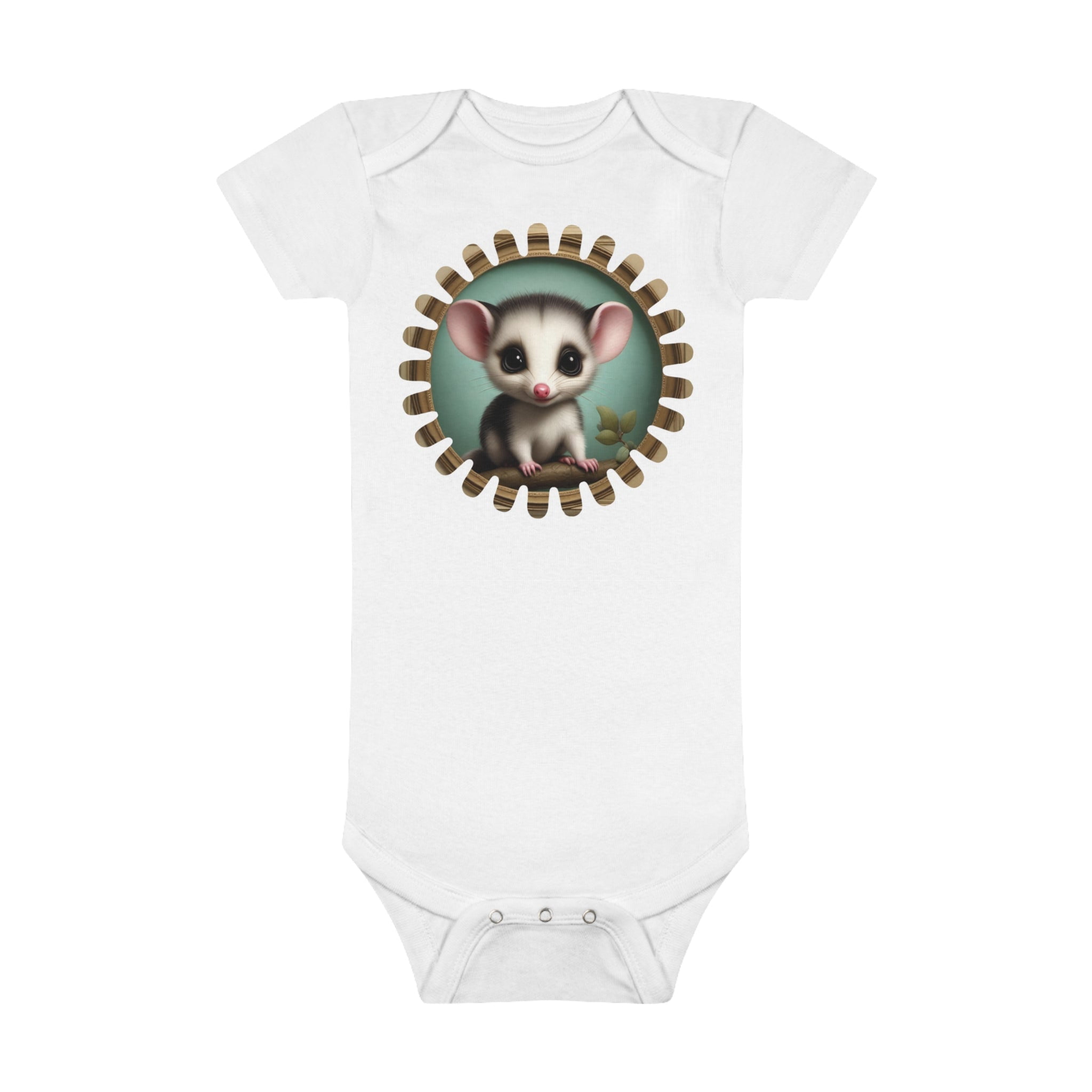 OnesieÂ® Organic Baby Bodysuit~Opossum