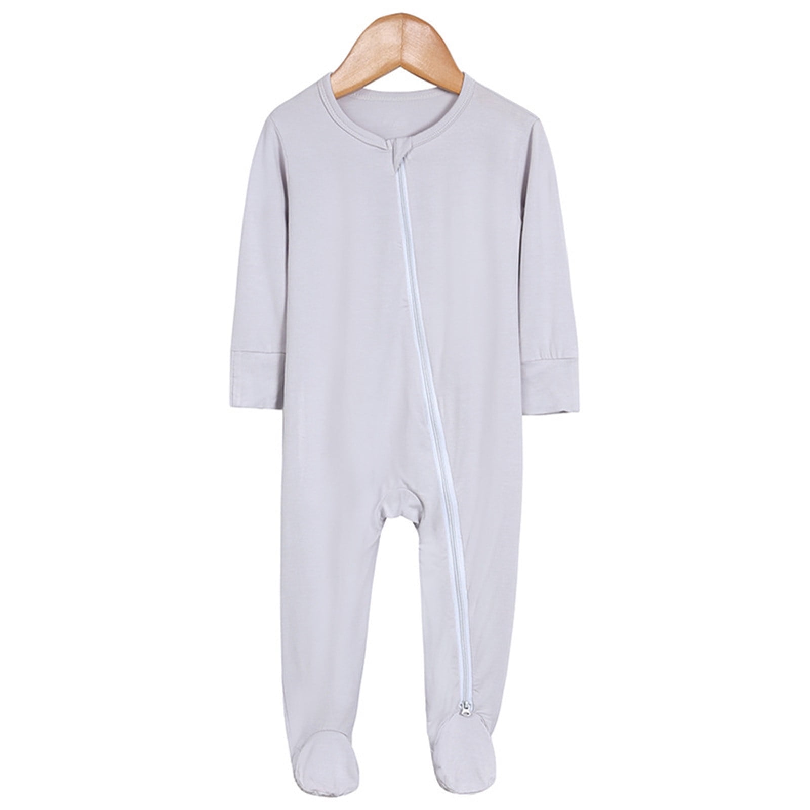 Onesies Baby Boys Girls Cotton Rompers Footed Pajamas Zipper Long Sleeve Sleeper Jumpsuit Gift for Baby Girl 18-24 Months