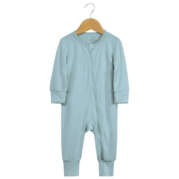 Onesie for Baby Cotton Rompers Footed Pajamas Zipper Long Sleeve Sleeper Jumpsuit Baby Onsies 0-3 Months