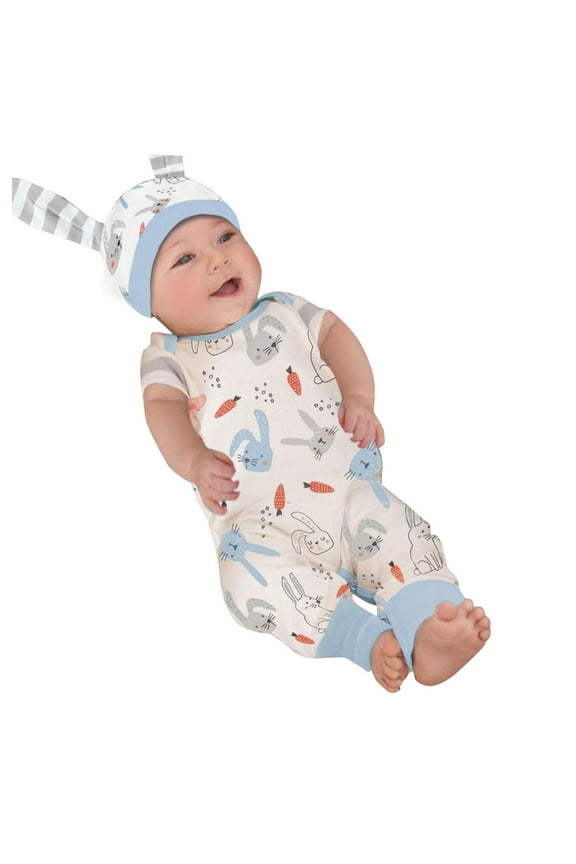 Onesies 0-3 Months Unisex My First Easter Baby Girl Boy Outfit Footie Romper Waffle Knit Zipper Onesie Jumpsuit Easter Clothes