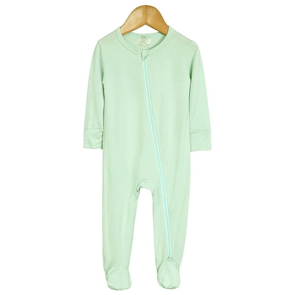 Baby Onesies Baby Boys Girls Cotton Rompers Footed Pajamas Zipper Long Sleeve Sleeper Jumpsuit Girls Pajamas 12-18 Months