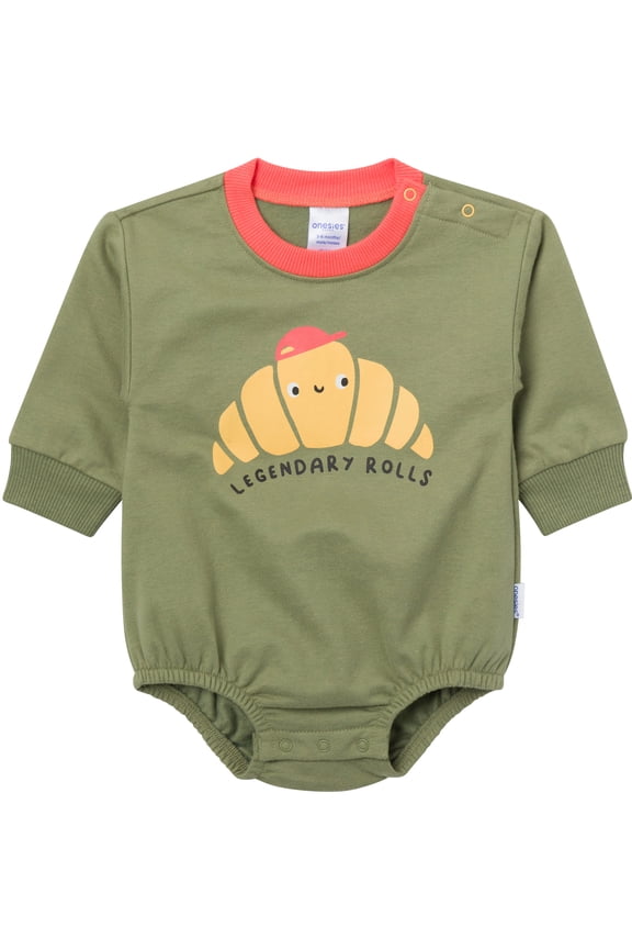 Brand 1Pk Sweatshirt Bubble Romper 0/3 Months - 12 Months