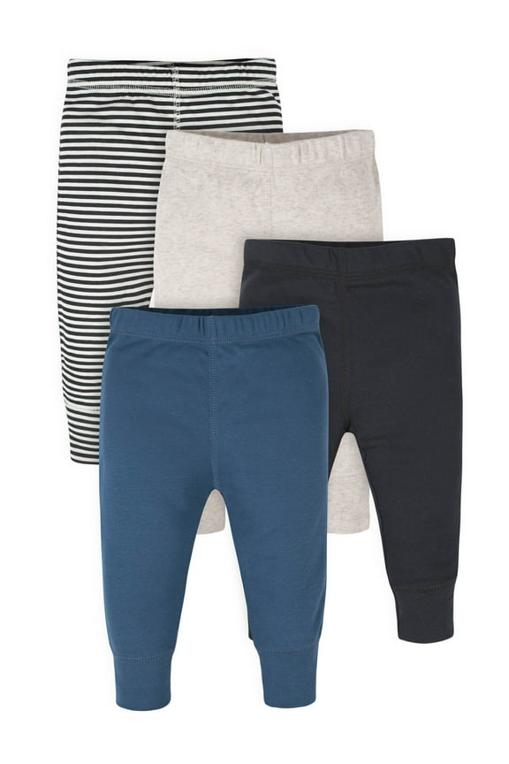 Brand Baby Boy Pants, 4-Pack, Sizes Newborn-12 Months