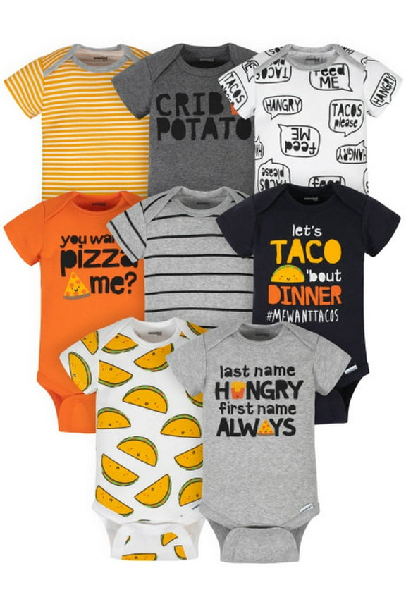 Brand Baby Boy Bodysuits, 8-Pack, Sizes Newborn - 12 Months