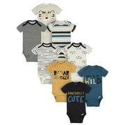 Onesies Brand Baby Boy Short Sleeve Onesies Bodysuits, 8-Pack, Sizes Newborn-12M