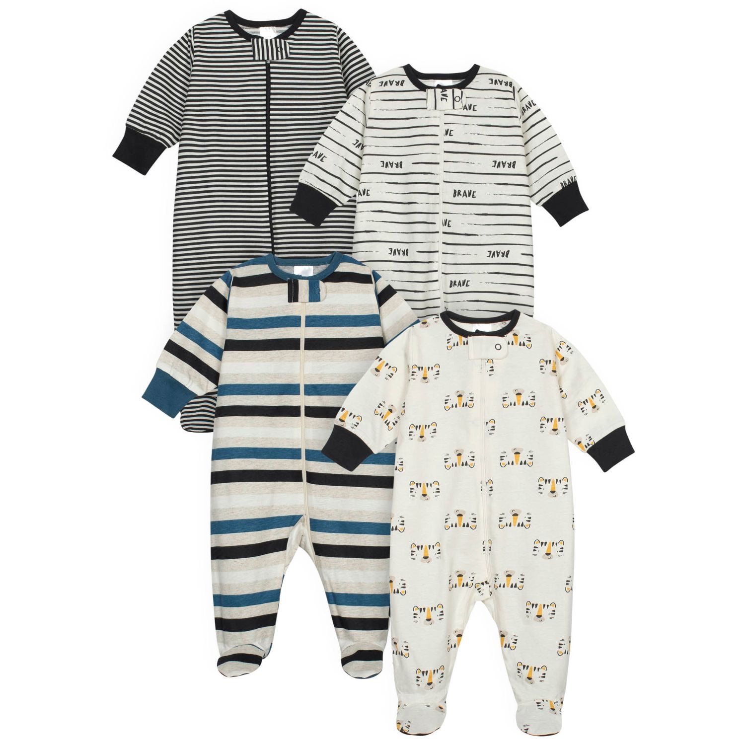 4 Pack Baby Boy Footed Pajamas Newborn 69M Barbados Ubuy