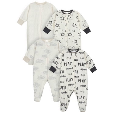 Splozh Baby Girls' Sleep And Play Footed Pajamas Baby-Girls 2-Pack