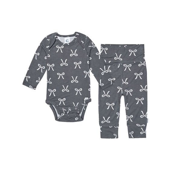 Gerber "Bamboo Collection" Baby Girl 2pc Outfit Set Bodysuit and Pants, Sizes (Newborn-24 Months)