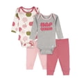 thumbnail image 1 of Onesies Brand Baby Girl 4pc Outfit Set, Sizes (Newborn - 12 Months), 1 of 8