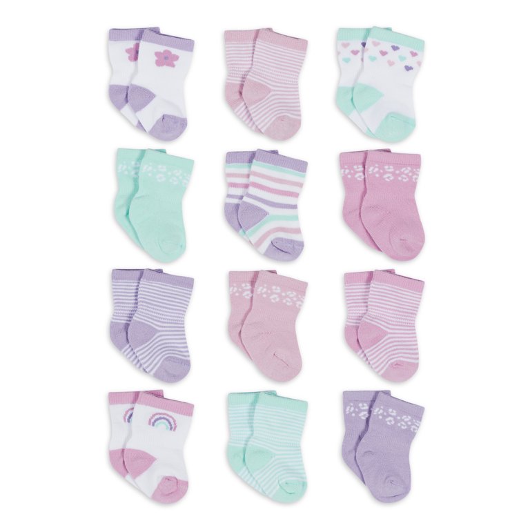 Organic Gripper Ankle Socks 8-Pack - Toddler Girl