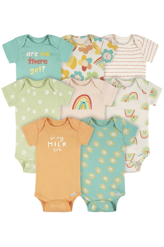 Brand Baby Girl Bodysuits, 8-Pack, Sizes Newborn - 12 Months