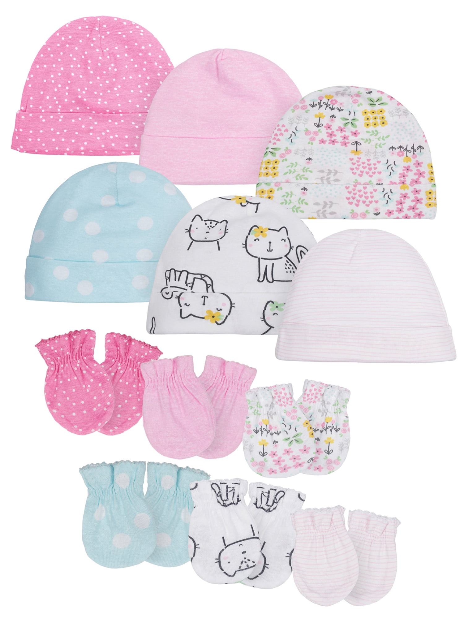 Onesies Brand Baby Girl Caps & Mittens Accessories Baby Shower Gift Set
