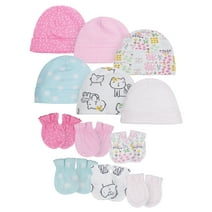 Onesies Brand Baby Girl Caps & Mittens Accessories Baby Shower Gift Set, 12-Piece, Newborn-0/6 Months