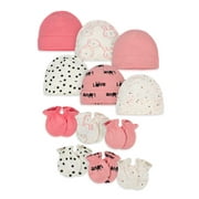 Onesies Brand Baby Girl Caps & Mittens Accessories Baby Shower Gift Set, 12-Piece, Newborn-0/6 Months