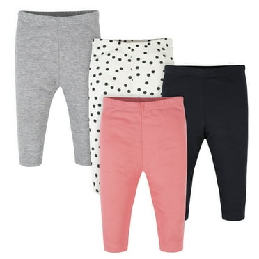Onesies Brand Baby Girl Pants, 4-Pack, Sizes Newborn-12 Months