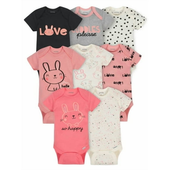 Onesies Brand Baby Girl Bodysuits, 8-Pack, Sizes Newborn - 12 Months