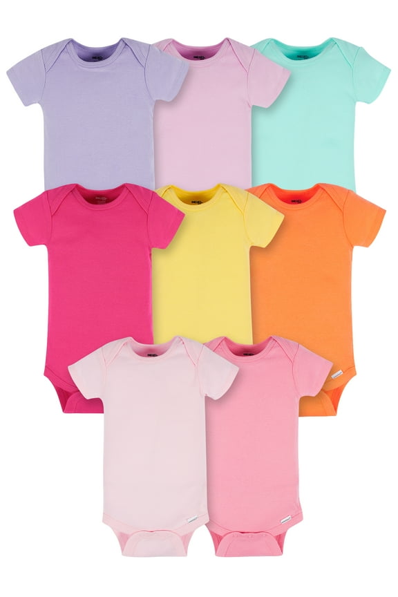 Brand Baby Girl Bodysuits, 8-Pack, Sizes Newborn - 12 Months