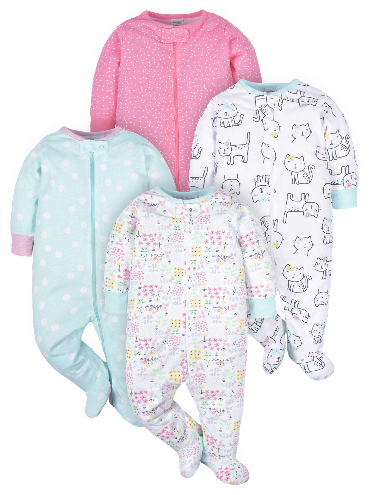 Newborn Baby Girl Zip Close Christmas Reindeer Sleep n' Play