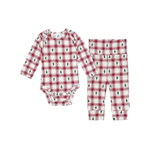 Gerber " Bamboo Collection" Baby Neutral 2pc Outfit Set Bodysuit and Pants, Sizes (Newborn-24 Months)