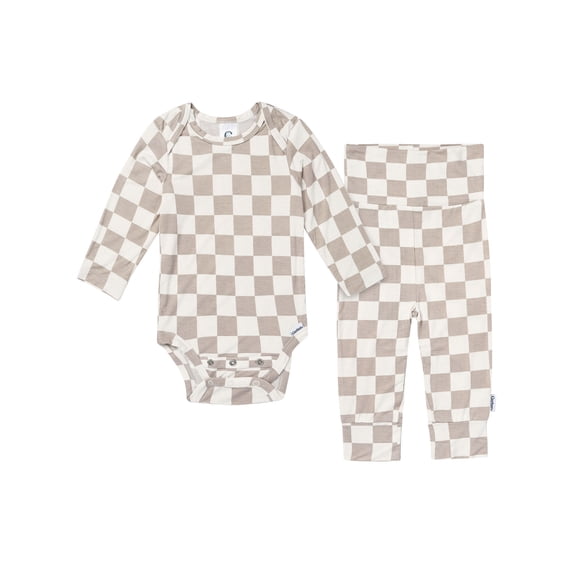 Gerber " Bamboo Collection" Baby Neutral 2pc Outfit Set Bodysuit and Pants, Sizes (Newborn-24 Months)