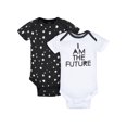 thumbnail image 1 of Onesies Brand Baby Neutral Short Sleeve Bodysuits, 2-Pack, Newborn - 6/9 Months, 1 of 7