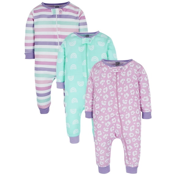 Onesies Brand Gender Neutral Footless Unionsuits, 3-Pack, Sizes 0/3 Months - 5T