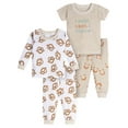 thumbnail image 1 of Onesies Brand Baby Neutral 4-Piece Pajama Set, Sizes 6/9 Months - 24 Months, 1 of 9
