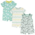 thumbnail image 1 of Onesies Brand Baby Boy Short Sleeve and Sleeveless Rompers, 3-Pack, Sizes 0/3 Months - 24 Months, 1 of 6