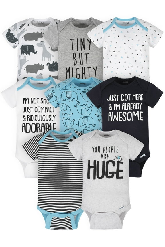 Brand Baby Neutral Bodysuits, 8-Pack, Sizes Newborn - 12 Months