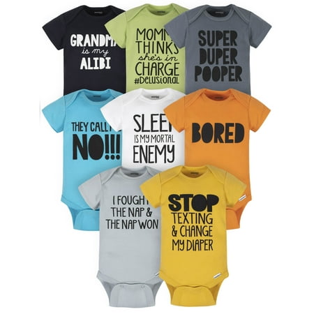 Onesies Brand Baby Neutral Bodysuits, 8-Pack, Sizes Newborn - 12 Months