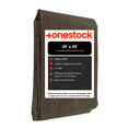 thumbnail image 1 of ONESTOCK Reversible Tarpaulin Heavy-Duty Waterproof Tarp, Brown/Black, 20' x 20', 1 of 5