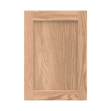 Onestock Unfinished Oak Cabinet Door, Shaker Style - 14.5W x 29H