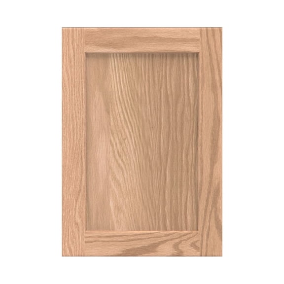 Onestock Unfinished Oak Cabinet Door, Shaker Style - 14.5W x 29H