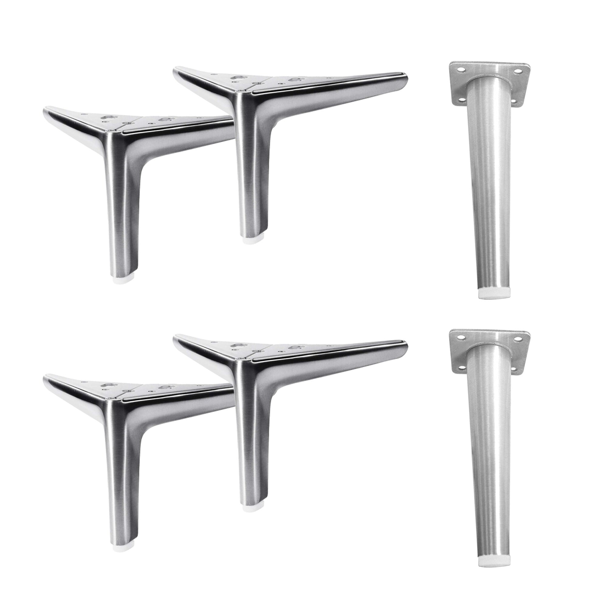 Ainiveiya 4PCS 2-Inch Black Metal Furniture Legs - Heavy Duty Replacement Legs For Sofa, Bed, Cabinet, Dresser