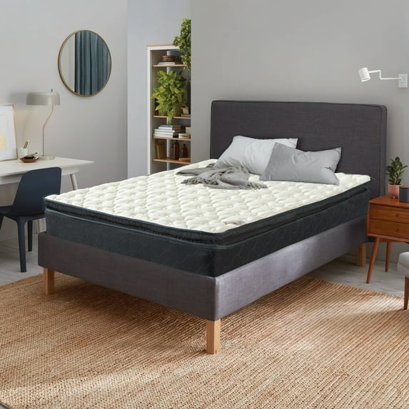 Onetan , 9-Inch Medium Firm Foam Encased Pillowtop Pocketed Coil Innerspring Mattress. Queen