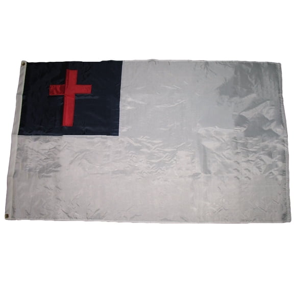 3x5 Embroidered Christian Christ Cross 200D Sewn Nylon Flag 3'x5' Made in USA