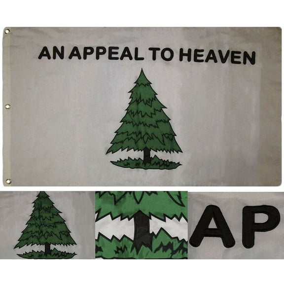 3x5 Embroidered An Appeal To Heaven Double Sided 210D Nylon Flag 3'x5' (B4L)