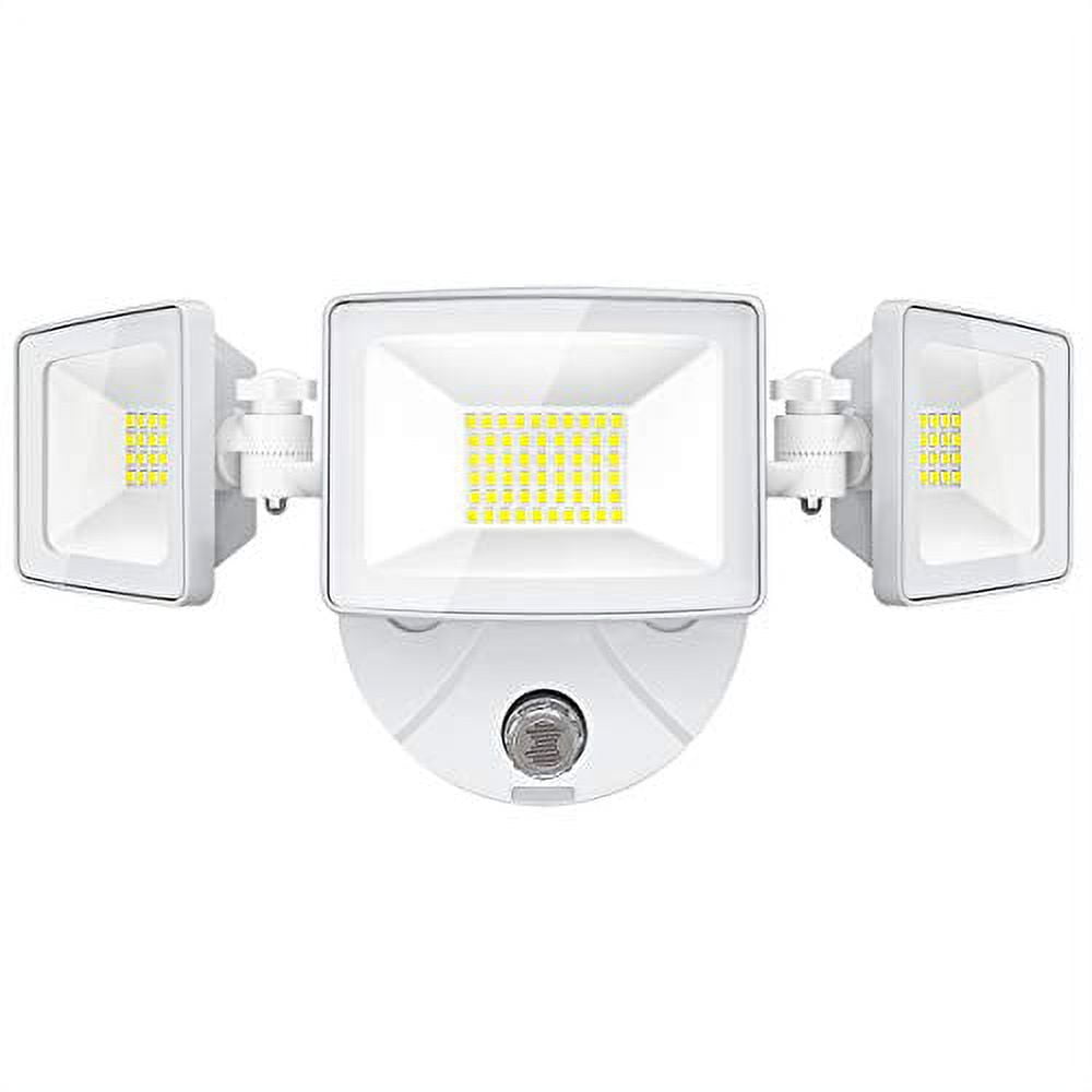 Onforu 50W LED Dusk to Dawn Security Lights, 5000LM Exterior Flood Lights,  IP65 Waterproof Outdoor Adjustable Heads Security Lights Fixture, 5000K  Daylight White Floodlights for Garage, Patio, Yard