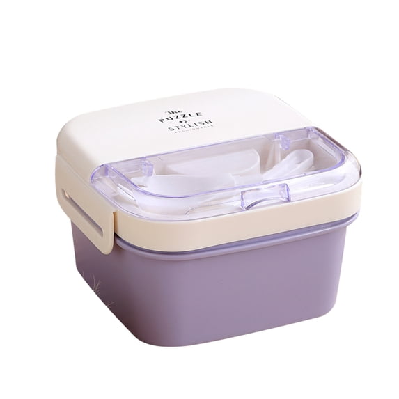 Ongmies 1100Ml Stainless Steel Lunch Box – 2-Floor, 3-Compartment Leak-Proof Container with 2-In-1 Spoon & Fork (1 Lunch Box)