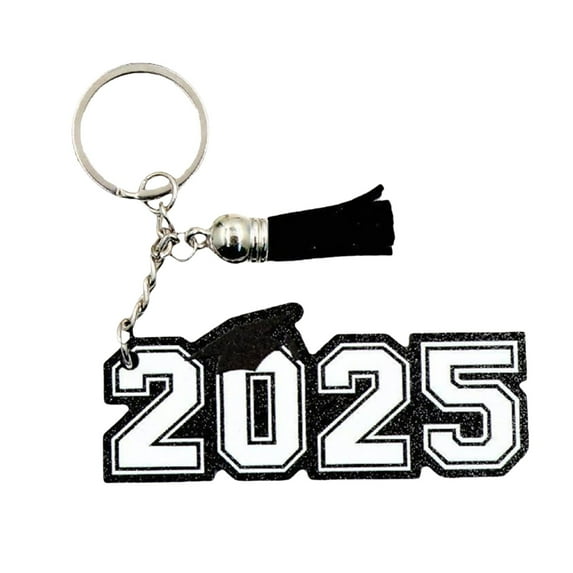 Ongmies 2025 Graduation Keychain, 2025 Graduation Keychain - Acrylic Cap Keyring for Graduates, Class of 2025 Jewelry Charm Gift, Student Keepsake with Tassel