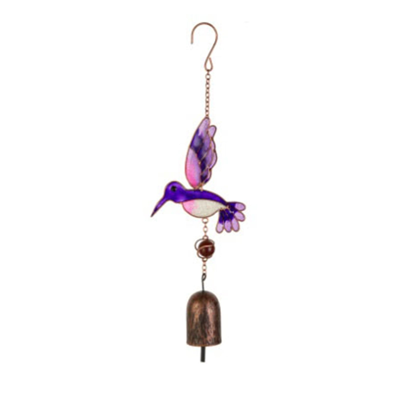 Ongmies 3D Hummingbird Resin Wind Chime Metal Pendant: Brightly Colored ...